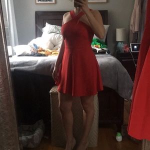 Short red dress
